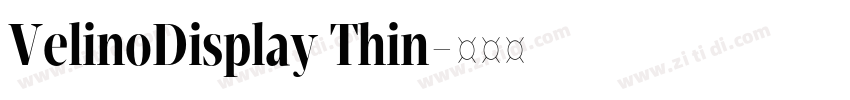 VelinoDisplay Thin字体转换